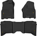 G-PLUS TPE 3PCS Floor Mats for 2009-2018 Dodge Ram Crew Cab - Full