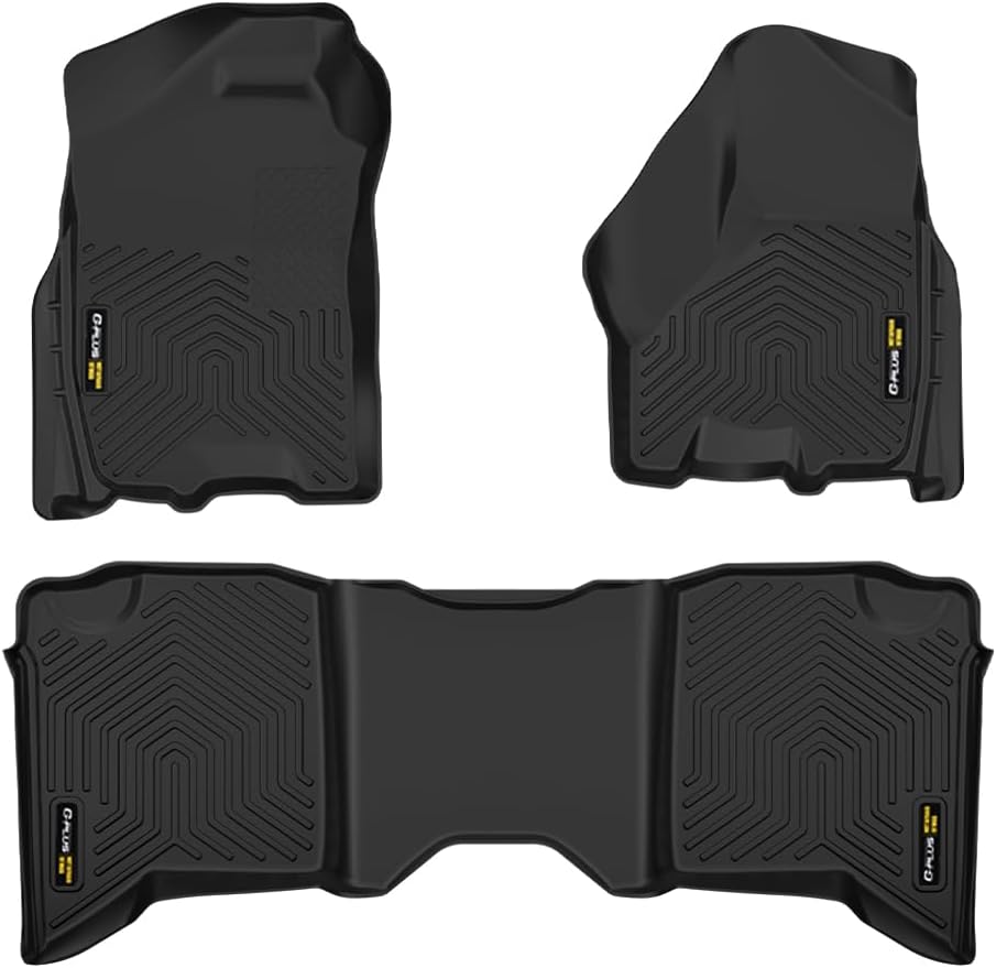 G-PLUS TPE Floor Mats for 2009-2018 Dodge Ram Crew Cab