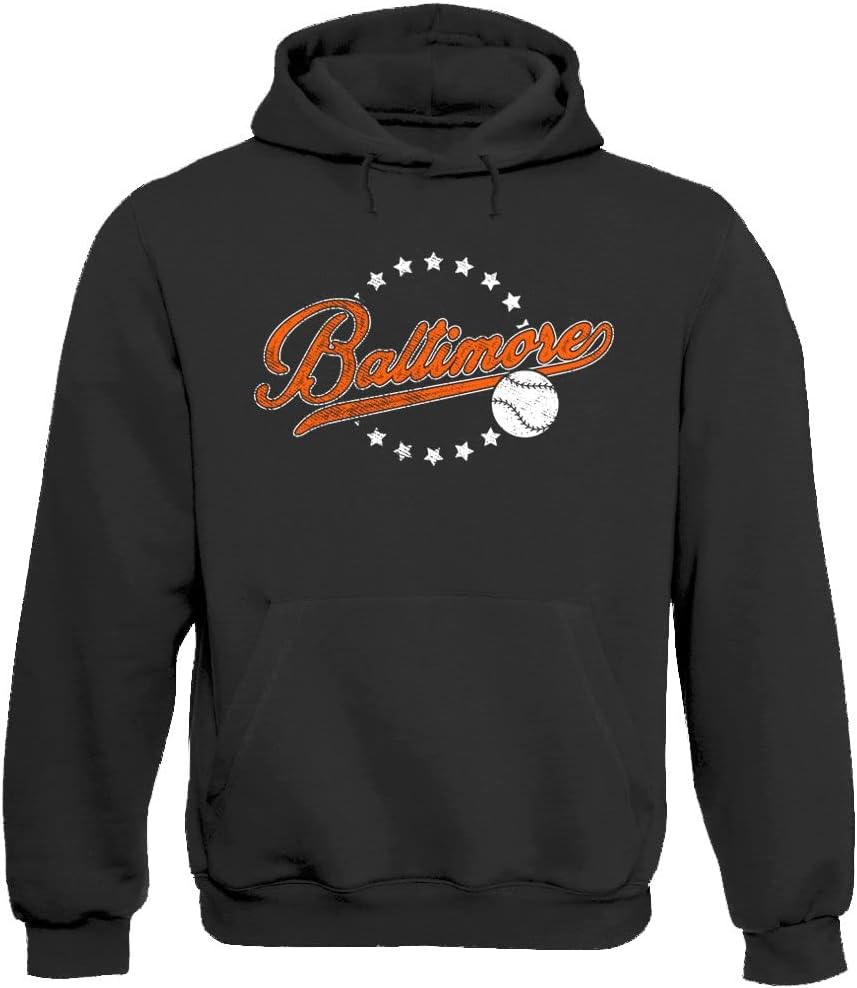 Xtreme Apparrel Team Vintage Style Men's Hoodie for Baseball Fans
