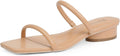 Modatope Square Open Toe Heeled Sandals - Low Chunky Heel Comfort