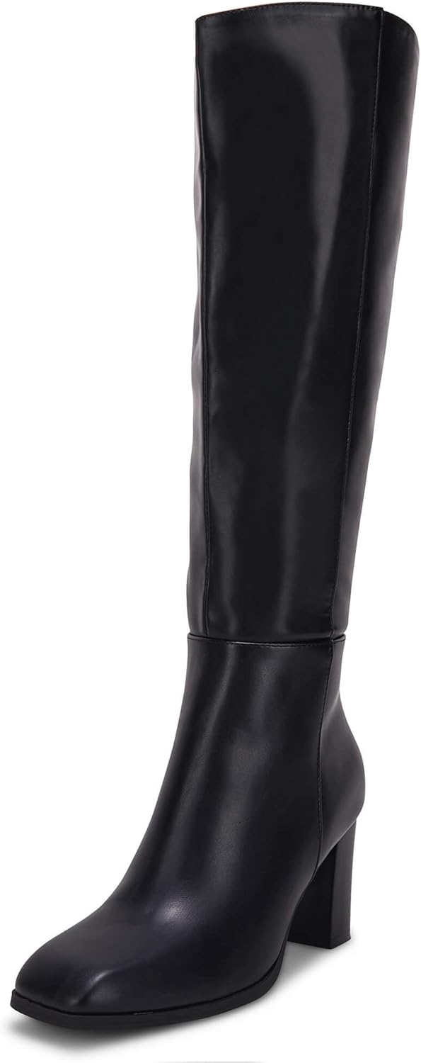 Coutgo Womens Knee High Boots with Chunky Block Heels Style