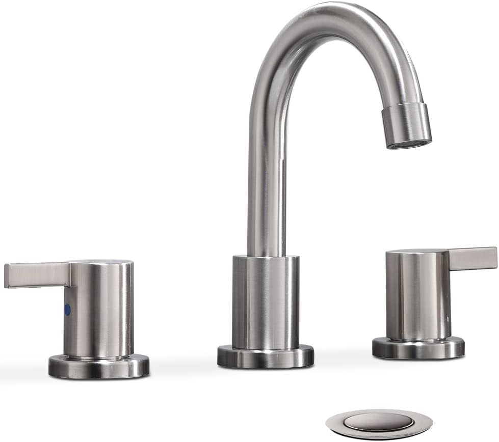 Phiestina 2 Handle 3 Hole 8 Inch Widespread Bathroom Faucet