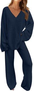 MEROKEETY Womens Fuzzy Lounge Set 2-Piece - Cozy Winter Pajama