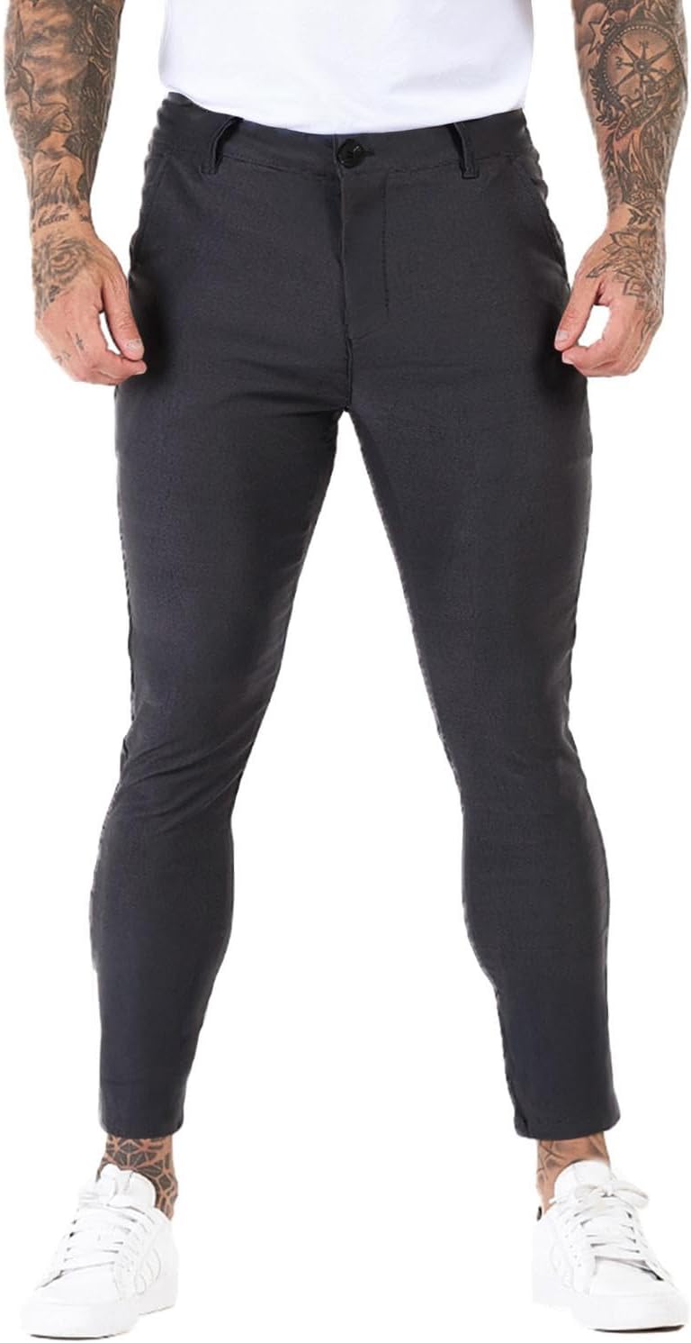 GINGTTO Mens Dress Pants Slim Fit Chino Pants for Formal Wear