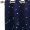 Dinosaur and Star Blackout Curtains for Kids Room - Thermal Noise