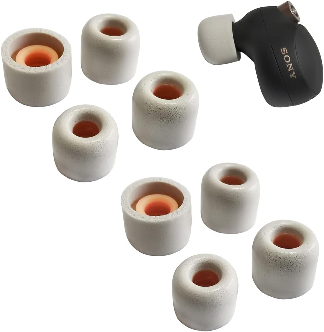 Enhanced Comfort: Luckvan Memory Foam Eartips - Small Gray