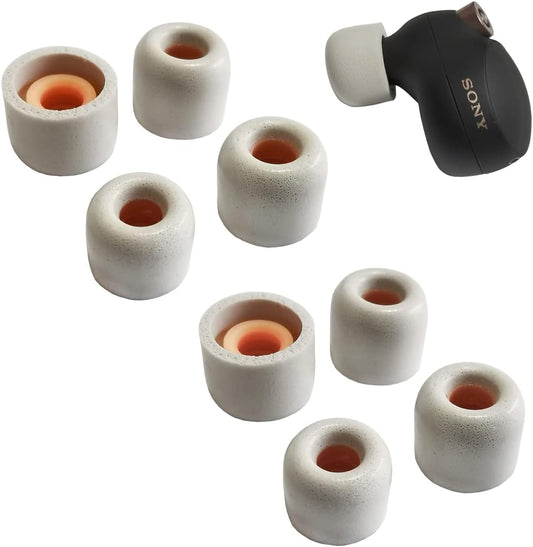 Enhanced Comfort: Luckvan Memory Foam Eartips - Small Gray