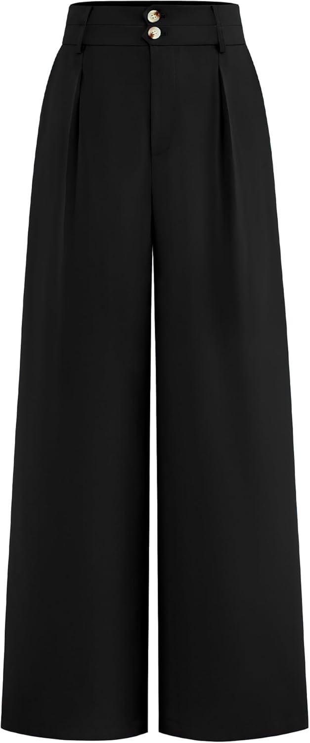 BTFBM Women Wide Leg Dress Pants for Business Casual Style