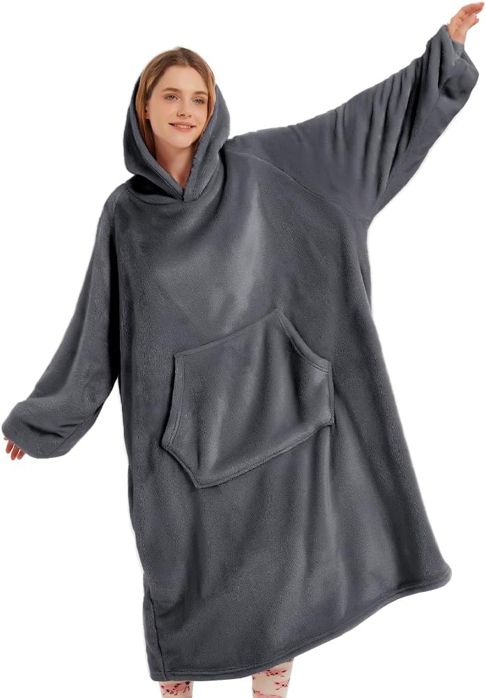 Cozy Wearable Hoodie Blanket with Pocket