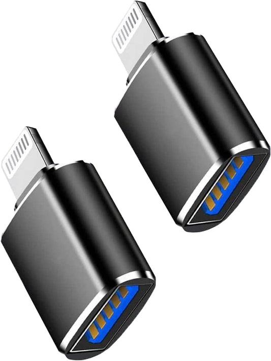 Fast Data Transfer: 2-Pack Apple MFi Certified OTG Adapter