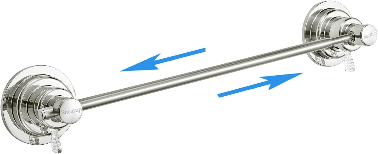 Suction Cup Extendable Stainless Steel Towel Bar for Home Use