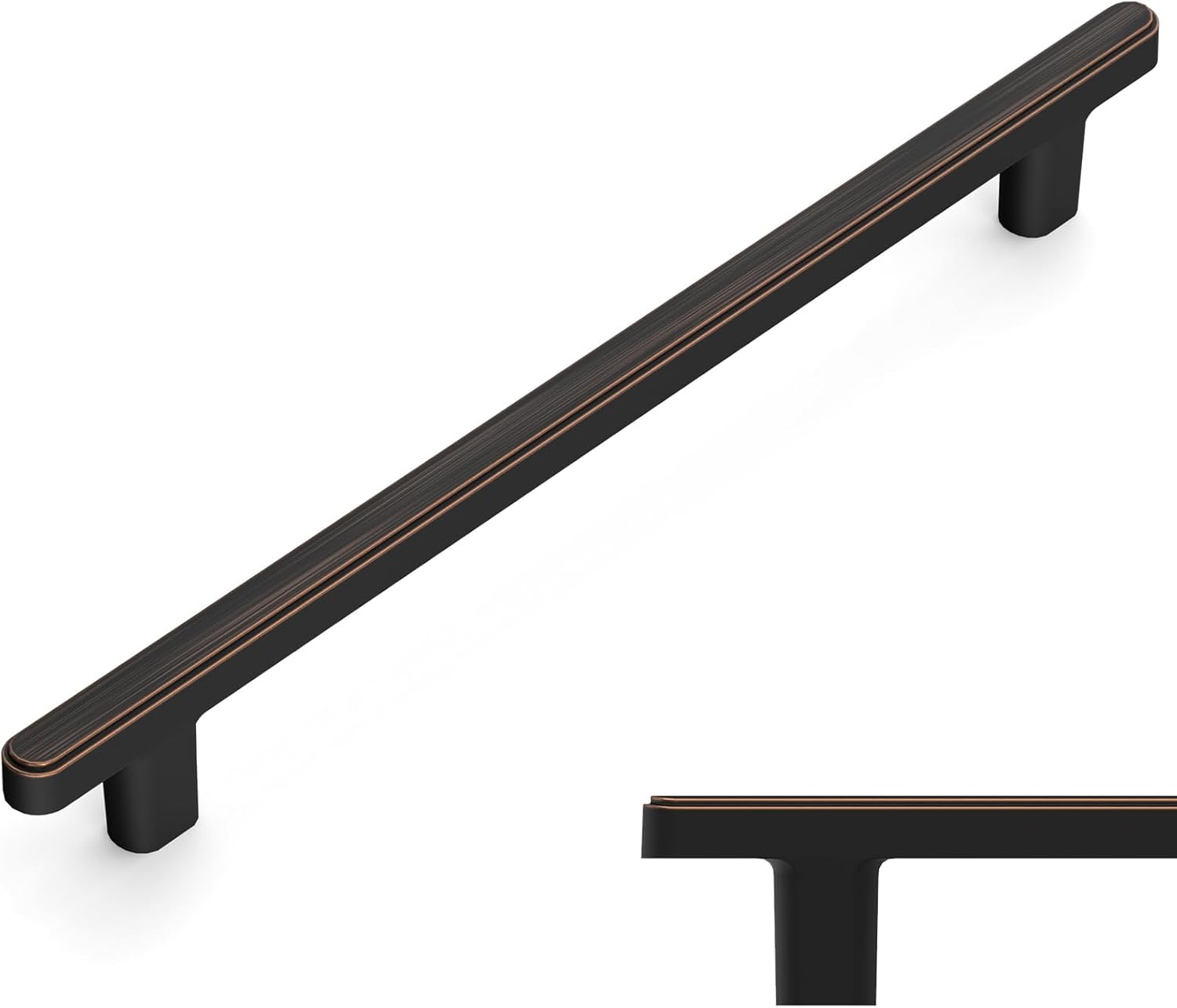 10 Pack Oil Rubbed Bronze Cabinet Pulls for Kitchen and Bathroom