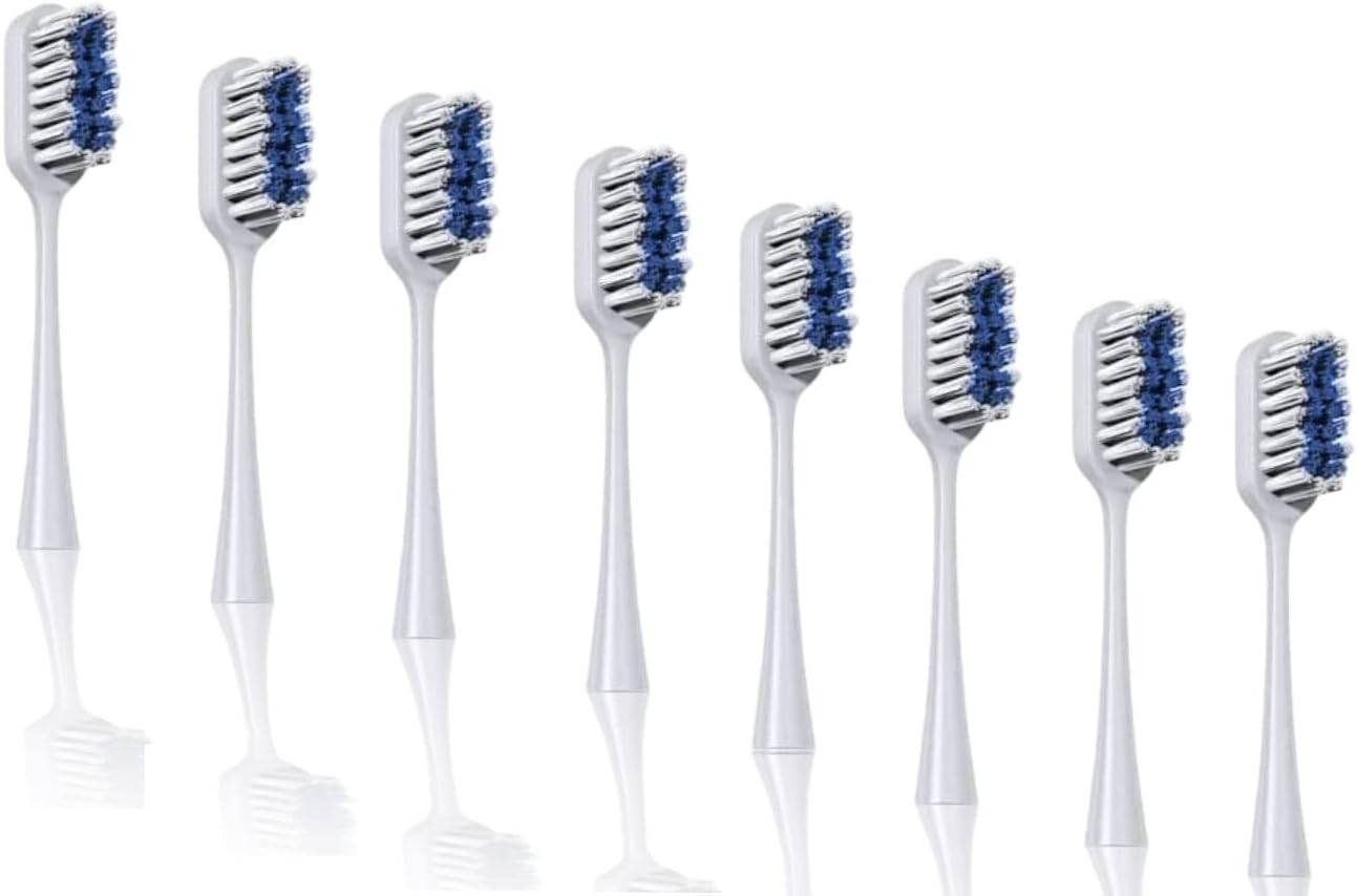 8-Pack Pop Sonic Replacement Toothbrush Heads for Go Plus