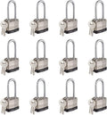 40mm Keyed Alike Laminated Steel Padlocks Pack of 12 - Same Key