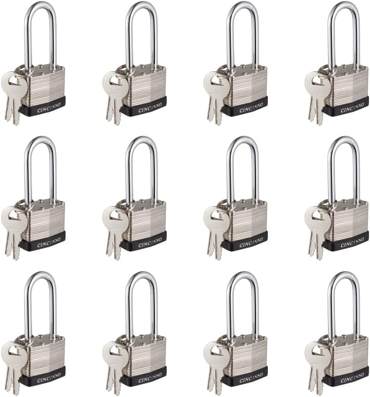 40mm Keyed Alike Nickel Plated Laminated Steel Padlocks Set