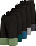 Real Essentials Youth Dry-Fit Athletic Shorts 5-Pack - Comfortable