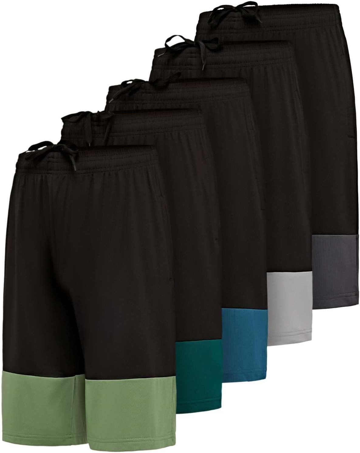 Youth Dry-Fit Active Athletic Basketball Gym Shorts with Pockets