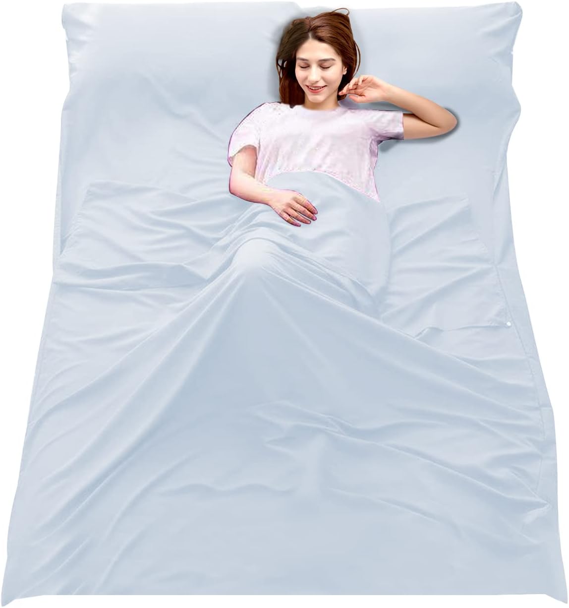Lightweight Sleeping Bag Liner for Camping and Travel Comfort
