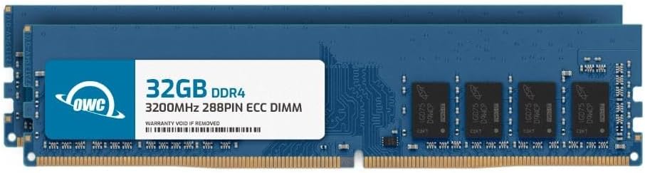 OWC 64GB DDR4 3200MHz ECC Unbuffered Memory for Workstations