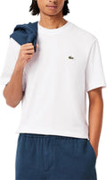 Men's Cotton Logo Tee by Lacoste - Classic Crew Neck Essential