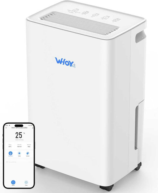 Smart Dehumidifier for Basements, 30 Pints, Quiet Operation