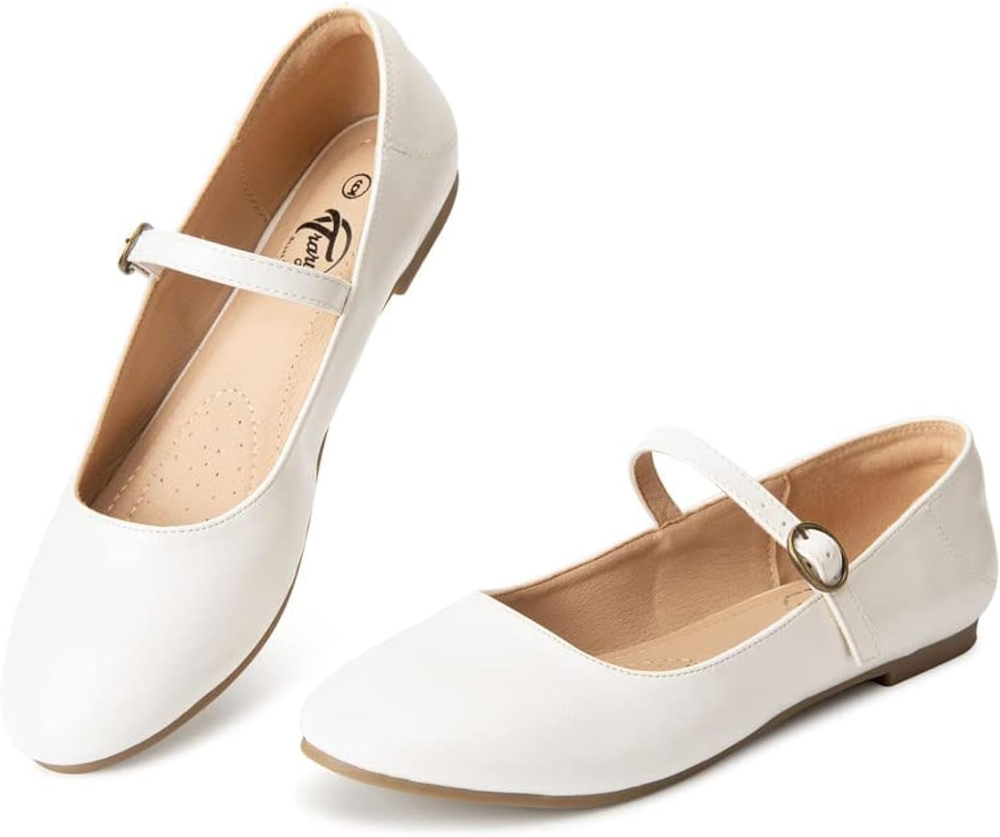 Trary Mary Jane Ballet Flats for Women - Comfortable Dressy Shoes