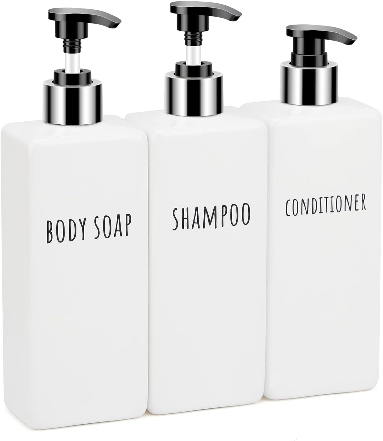 Refillable Square Soap Dispenser Set