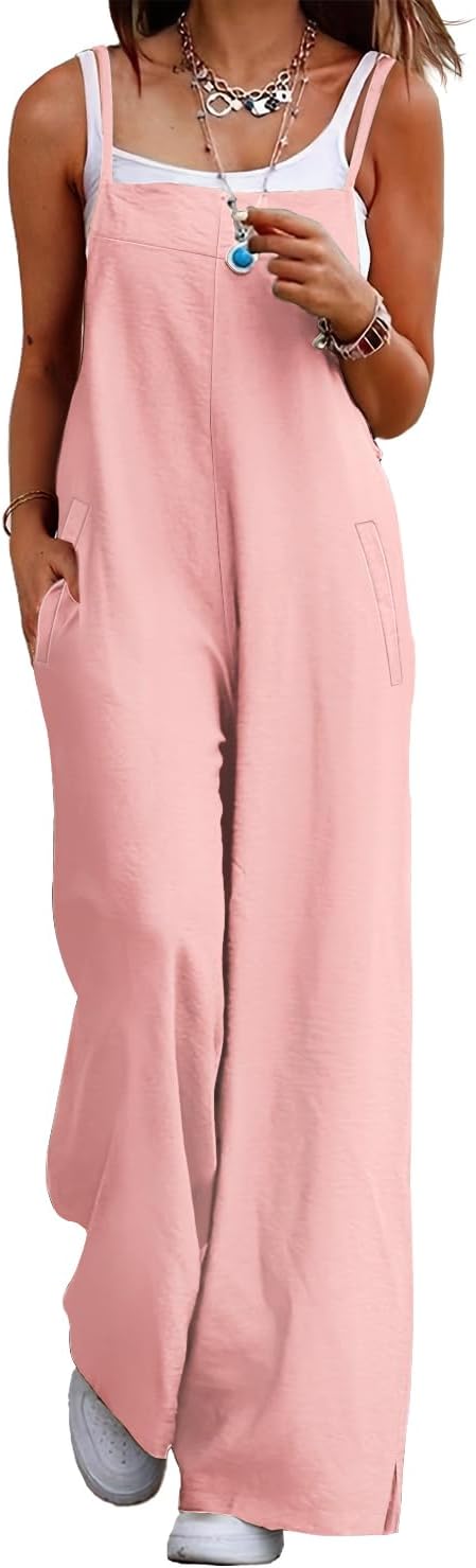 YESNO Women's Summer Boho Casual Jumpsuits with Pockets