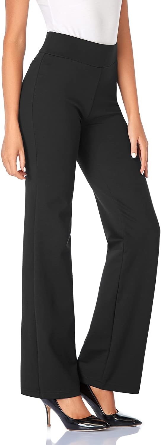Tapata Women Dress Pants: High Waist Stretchy Bootcut Style