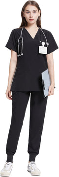 Uniforms World Scrubs for Women Set - Stretch Slim Fit Scrub Set