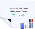Magnetic Dry Erase Whiteboard Sheet 72in x 40in - Peel and Stick