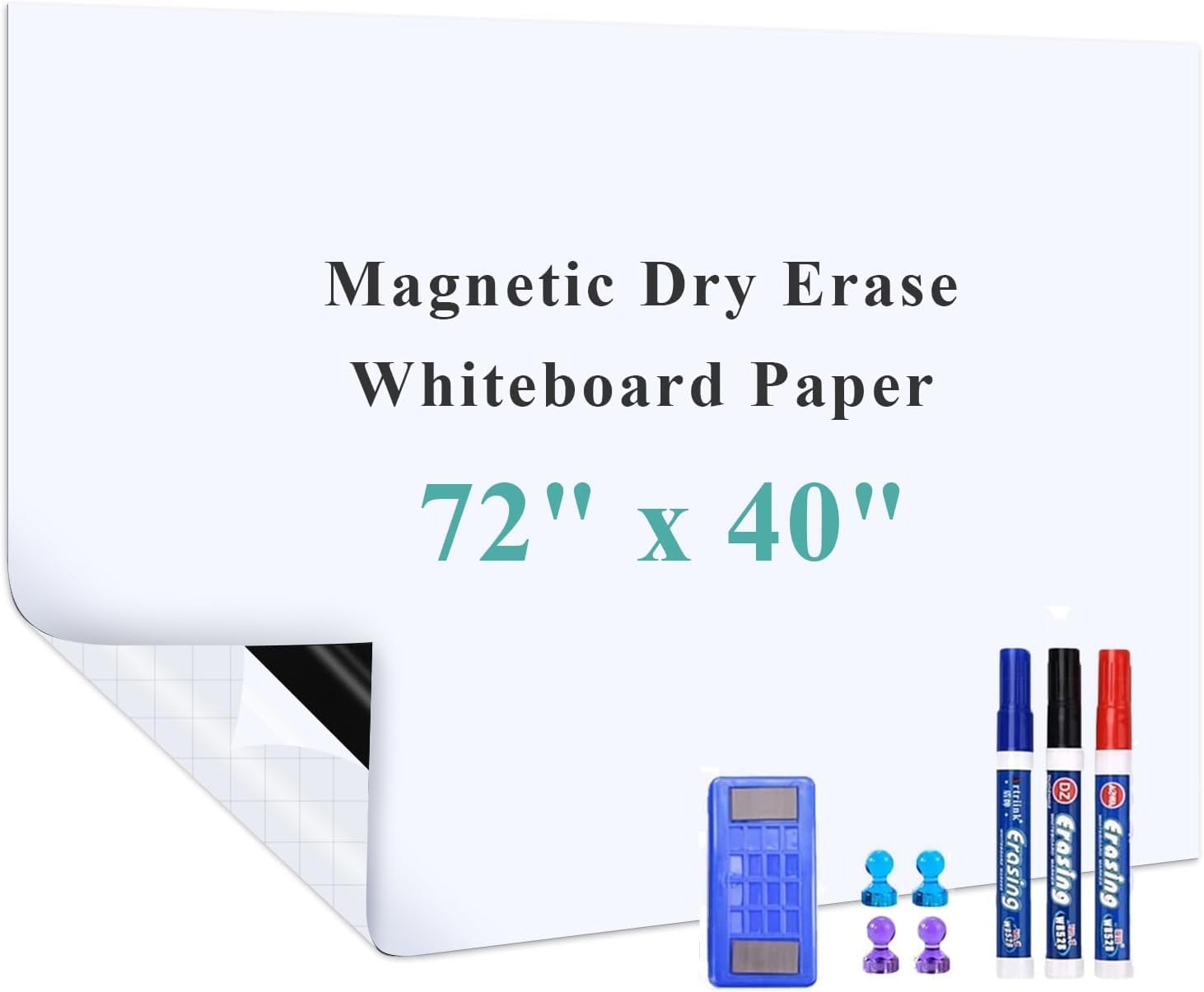 Magnetic Dry Erase Whiteboard Sheet for Home and Office Use