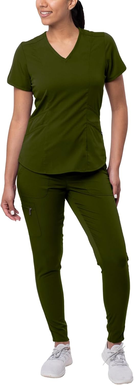 Adar Pro Modern Athletic Scrub Set for Women - Stylish Comfort