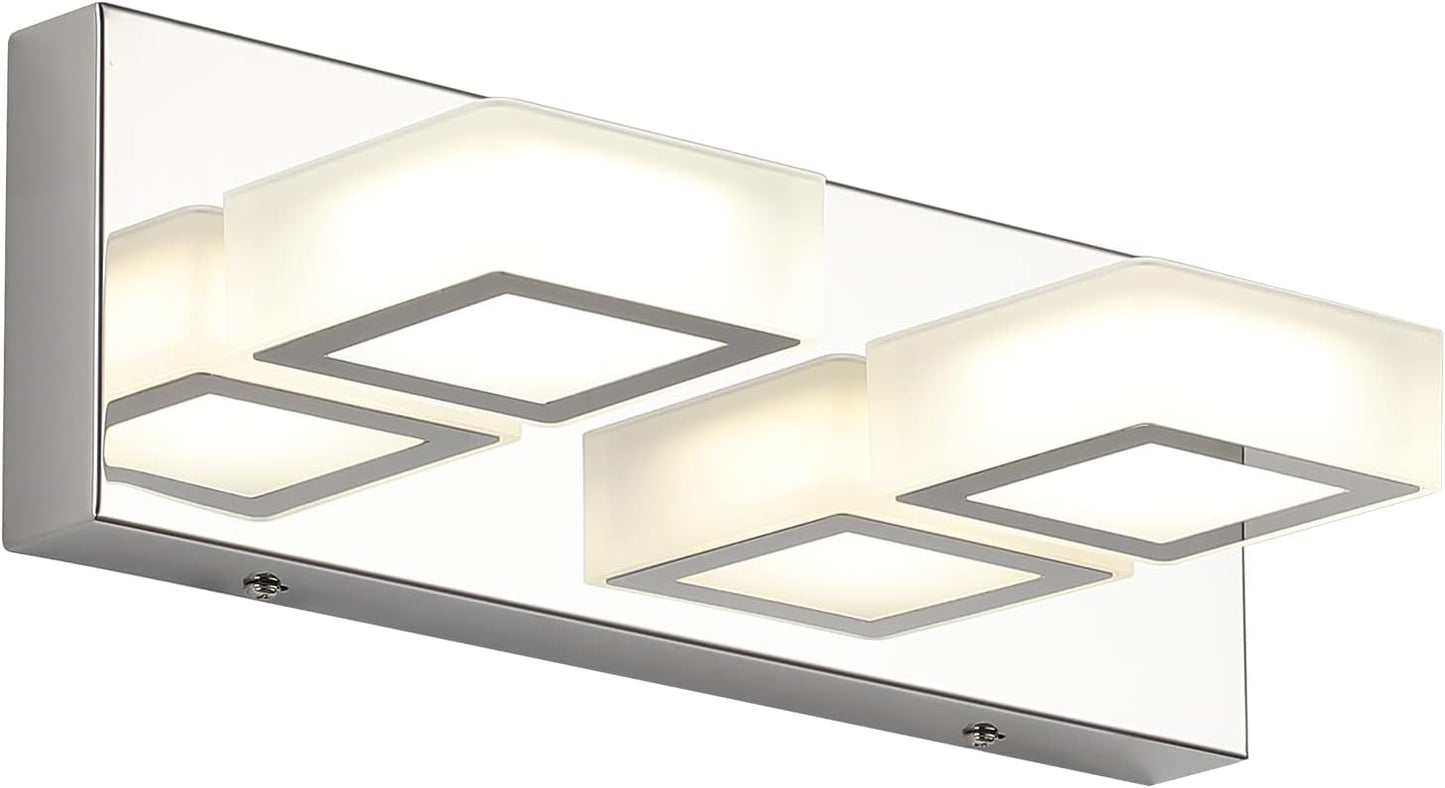 Modern Chrome Vanity Light for Bathroom by Ralbay - 2 Light