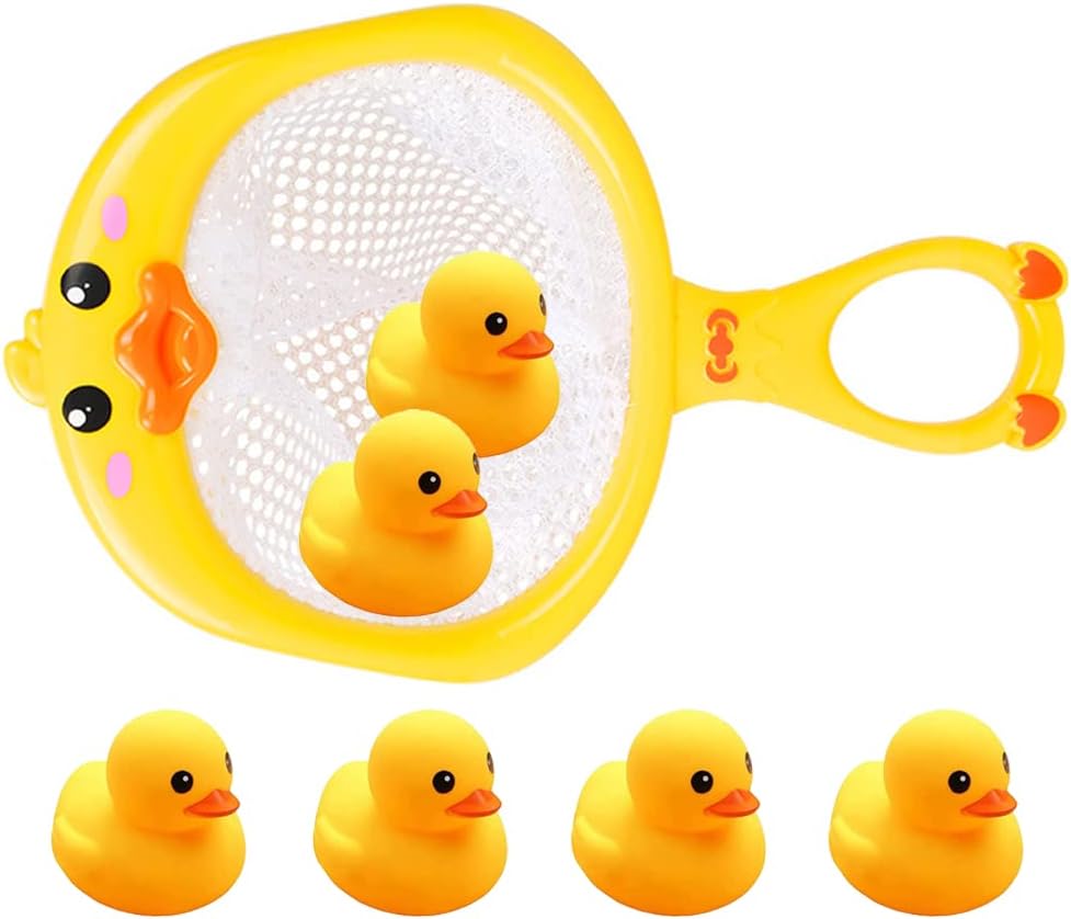 Interactive Toddler Bath Toy Set - 7pc Duckies & Sea Animals, Perfect for Fun Bath Time!