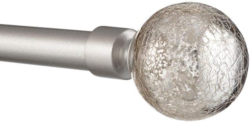 Transform Your Space with Adjustable Matte Silver Curtain Rod Set
