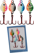 Ice Fishing Jig Set Fishing Bait Lures Kit - 12pcs for Panfish