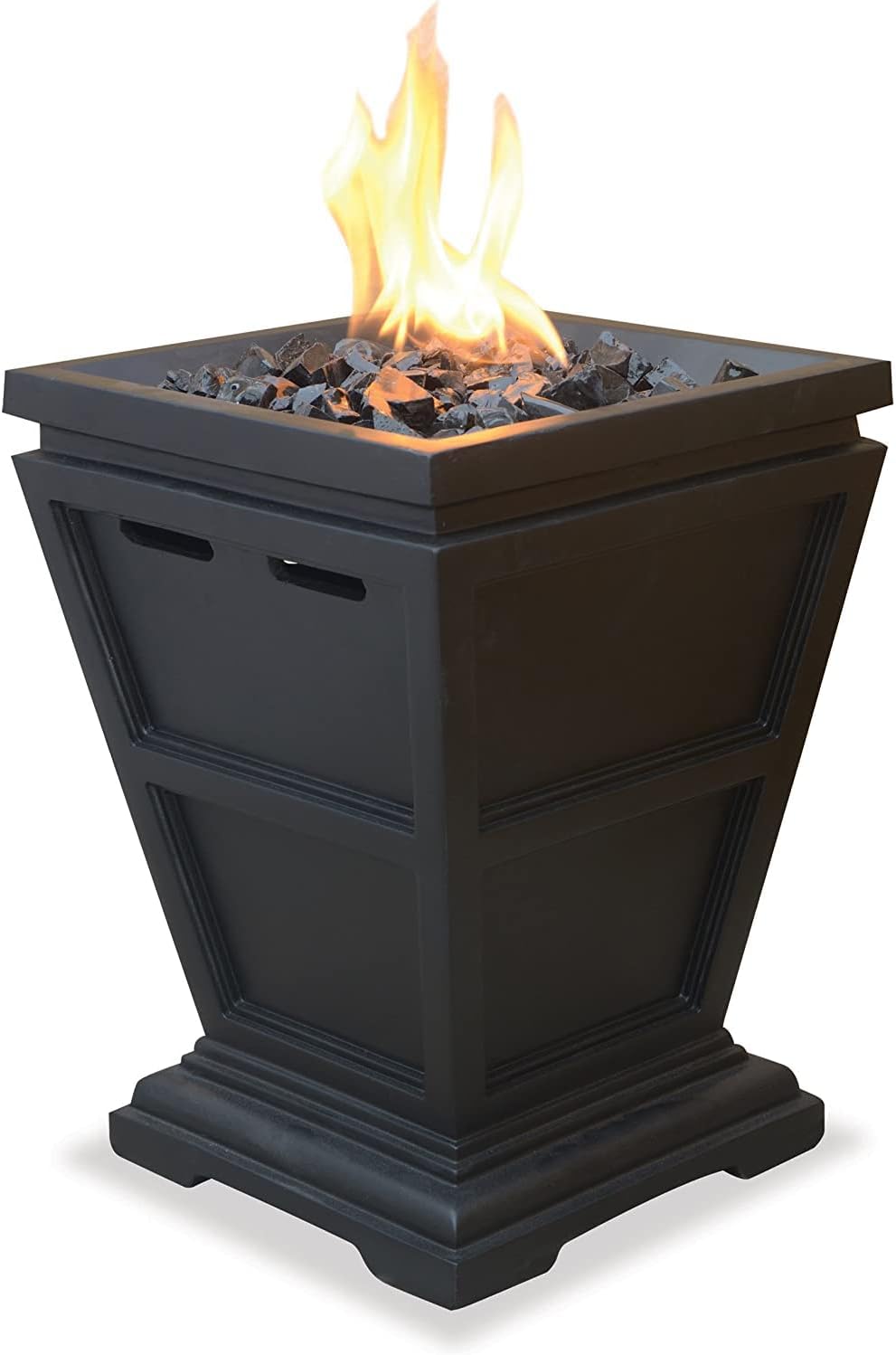 15in Gas Outdoor Fire Column for Elegant Patio Gatherings