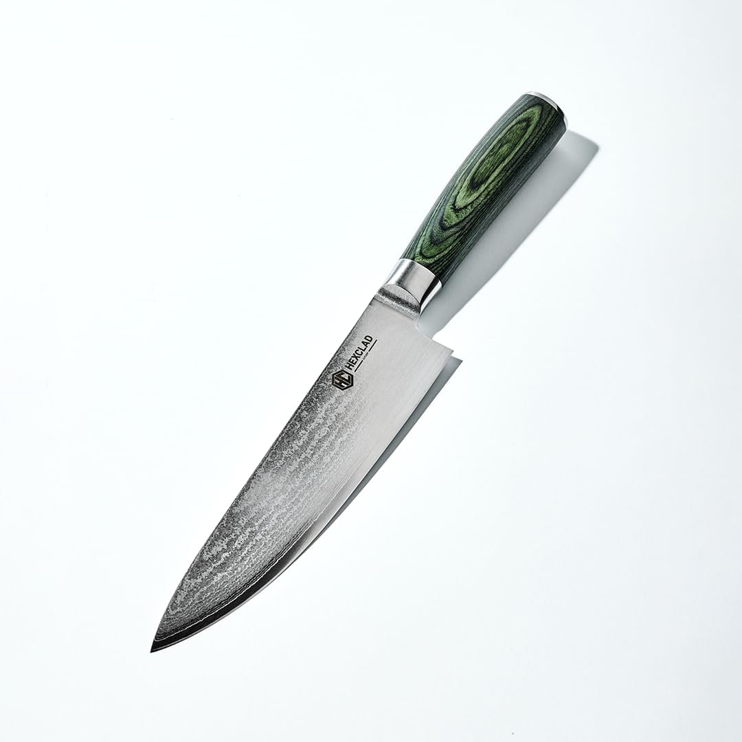HexClad 8-Inch Chef's Knife with Japanese Damascus Steel Blade