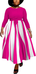 Plus Size Maxi Wrap V Neck Dress with Belt - Flattering Fall Style