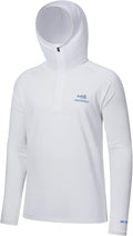 BASSDASH Mens UPF 50+ 1/4 Zip Fishing Hoodie Shirt - Sun Shield