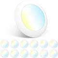 LED Disk Lights 12 Pack 5/6 in Dimmable Selectable Color Temps - Low