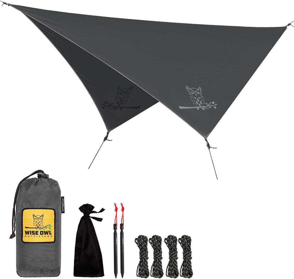 Wise Owl Outfitters Hammock Rain Fly for Waterproof Camping