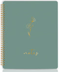 Spiral Notebook Journal For Women Dark Green 10.6 x 8.5 in - Organized