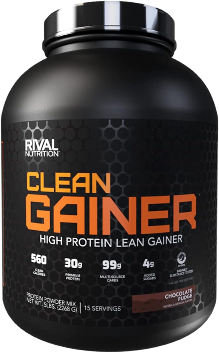 Rival Nutrition Clean Gainer Chocolate Fudge for Lean Gains