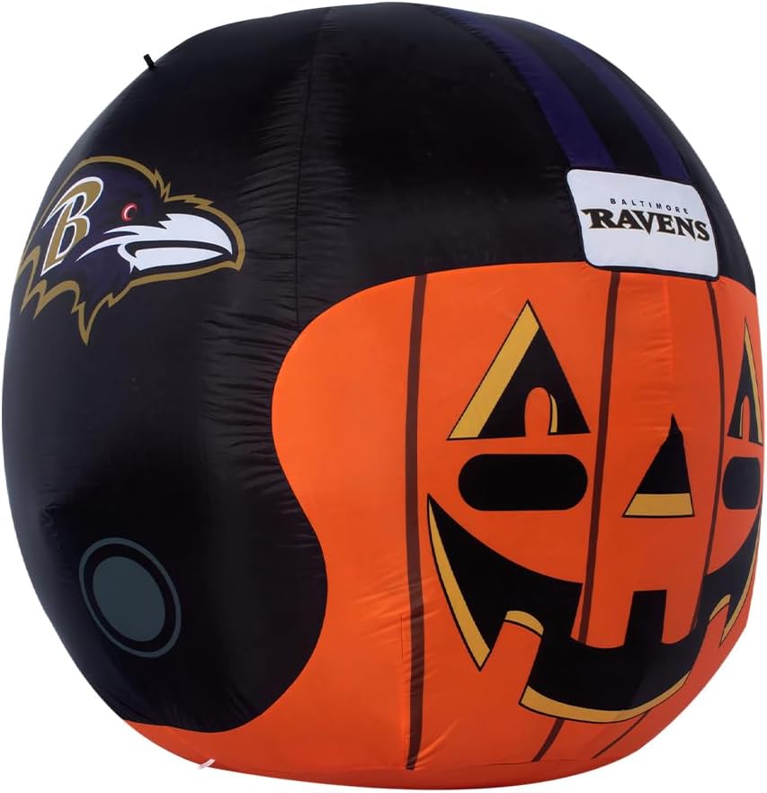 NFL Baltimore Ravens 4ft Inflatable Jack-O-Helmet for Halloween