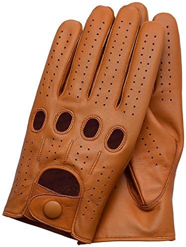 Riparo Tan Leather Driving Gloves - Superior Grip