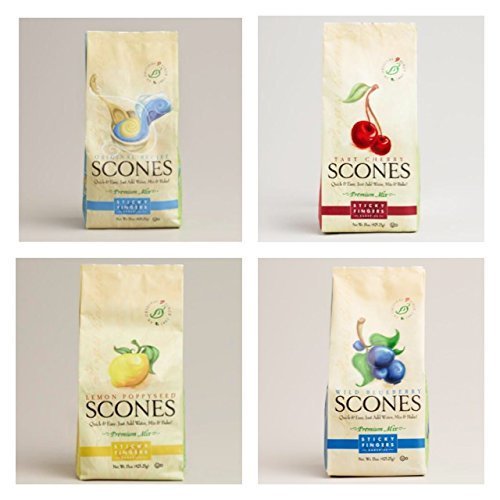 Sticky Fingers Scone Mix Variety Pack of 4 for Delicious Treats