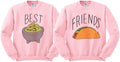 Guac and Taco Best Friend Duo Sweatshirt Pink - Matching BFF Set
