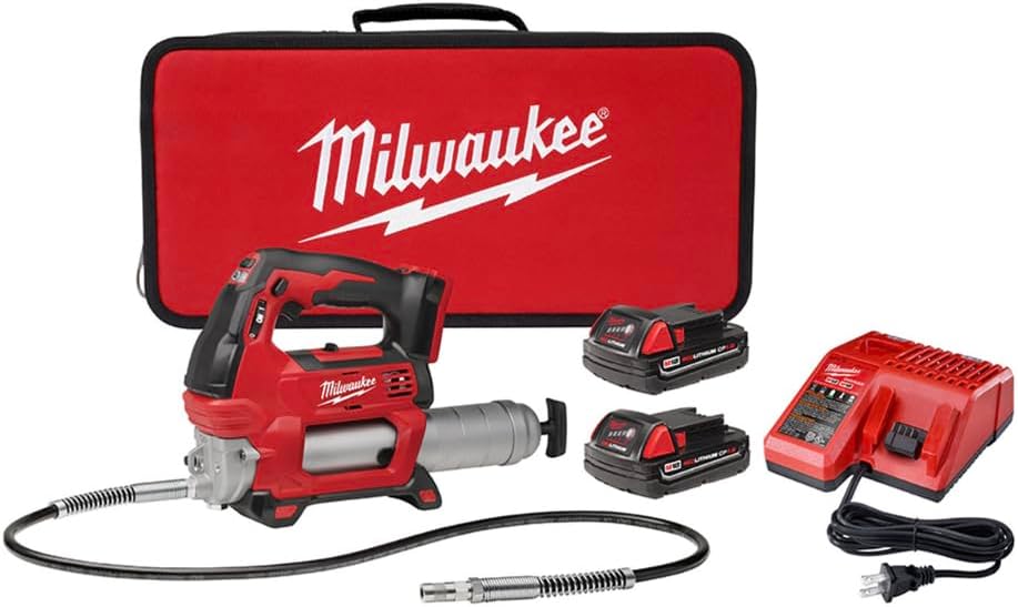 Milwaukee 2646-22CT M18 2-Spd Grease Gun Kit for Easy Use